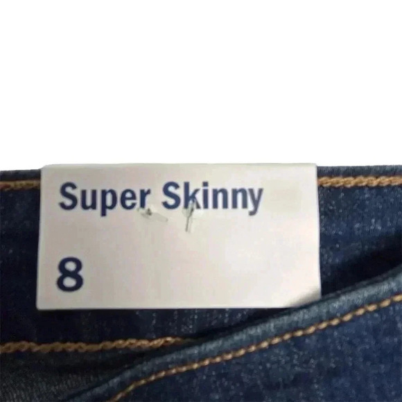 Old Navy Women's Size 8 Dark Blue Mid-Rise Skinny Jeans Stretchy - Picture 7 of 11